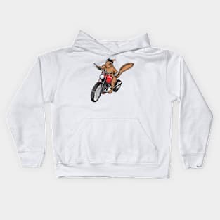 Squirrel on a Bike Kids Hoodie